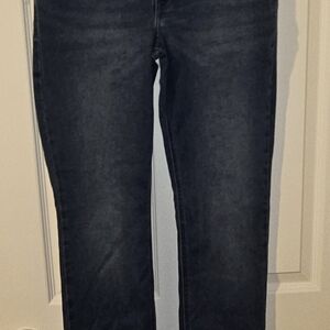 Old Navy Mid-Rise Boot-Cut Jeans in Dark Blue